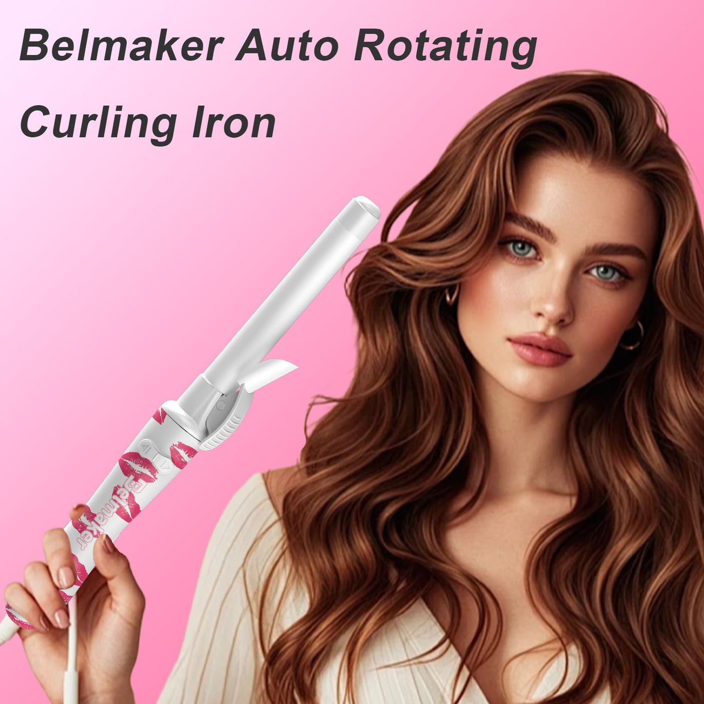 Hair curler Auto Roating Curling Iron Pink