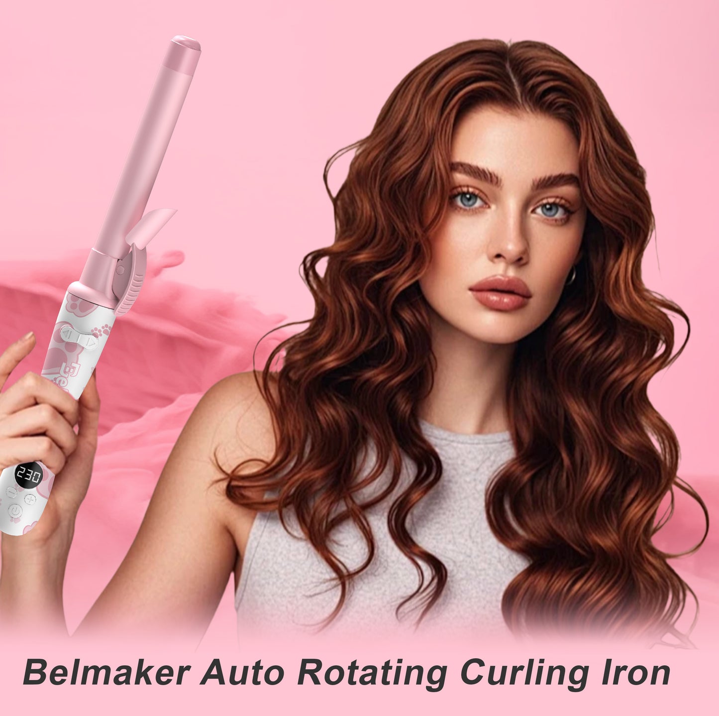 Hair curler Auto Roating Curling Iron Green Light Red