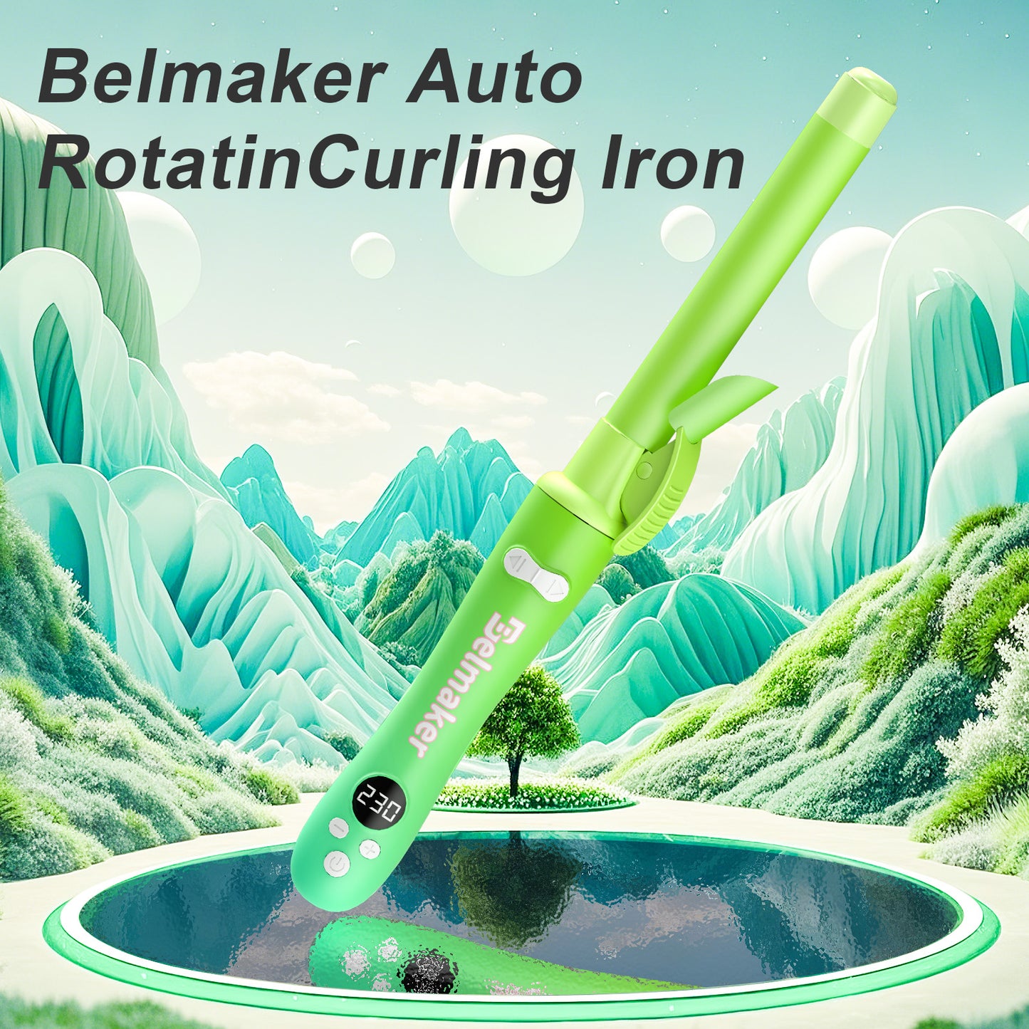 Hair curler Auto Roating Curling Iron Green