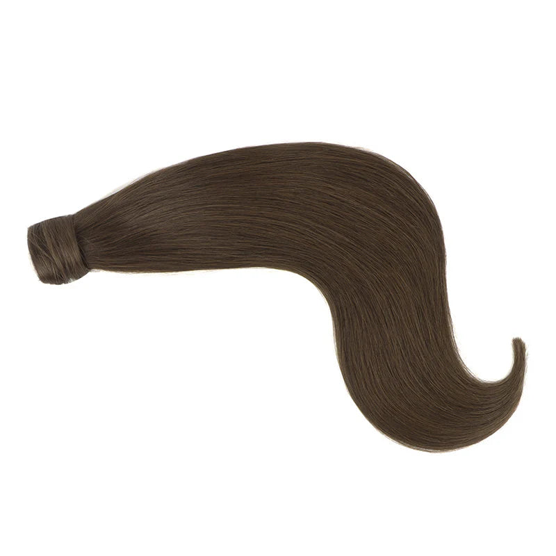 Chocolate Brown (4) - Human Hair Ponytail Extensions