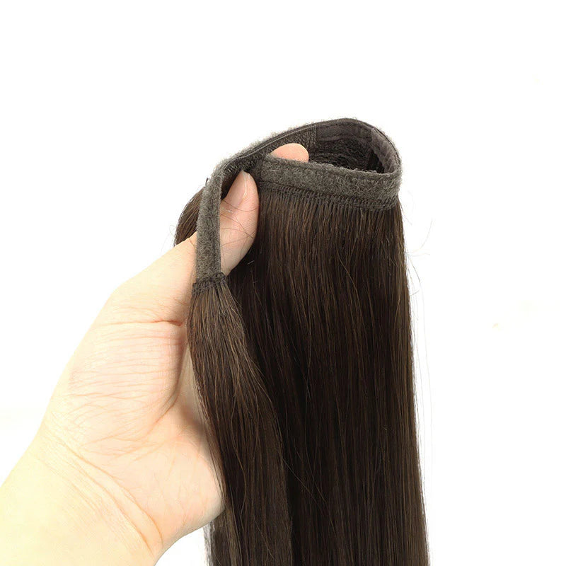 Chocolate Brown (4) - Human Hair Ponytail Extensions