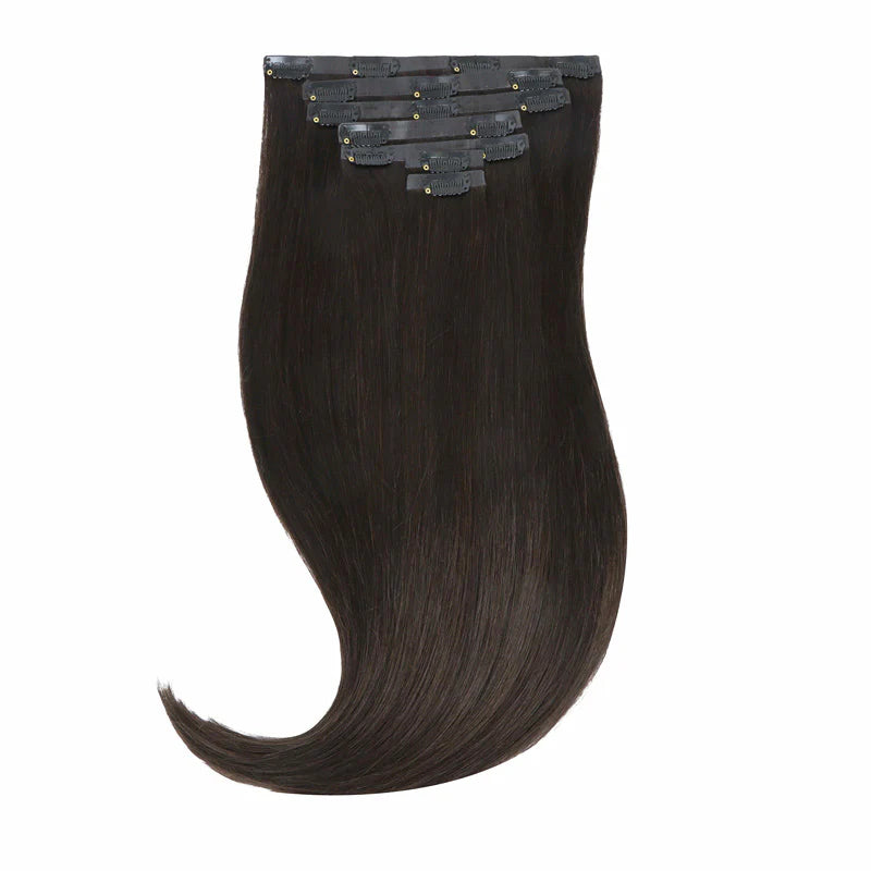 Dark Brown (2) - Seamless Clip in Hair Extensions