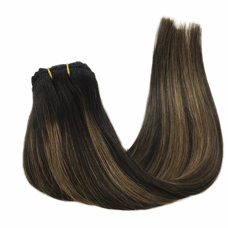 Natural Black Balayage (1B/6/1B) - Classic Clip in Hair Extensions