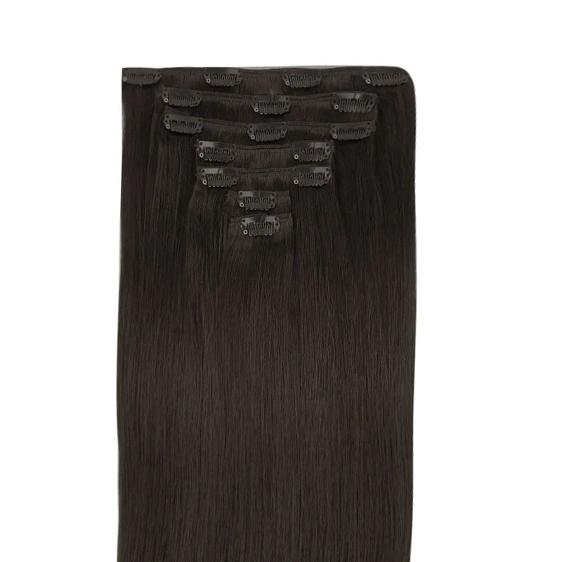 Dark Brown (2) - Classic Clip in Hair Extensions