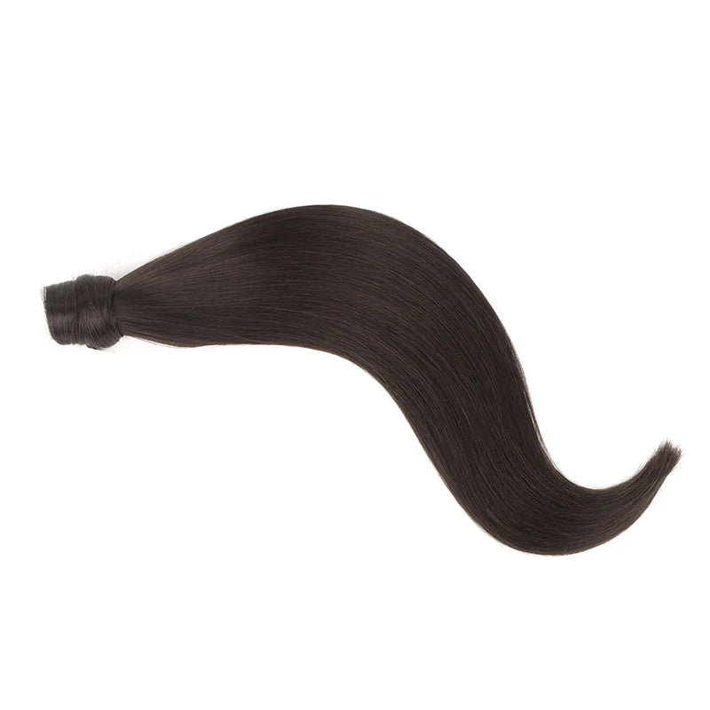 Dark Brown (2) - Human Hair Ponytail Extensions