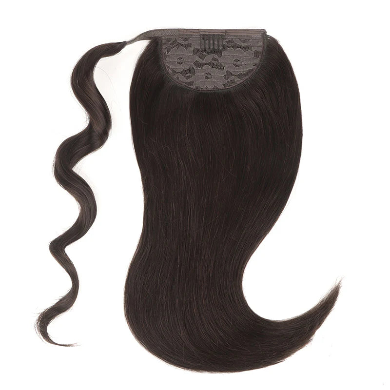 Dark Brown (2) - Human Hair Ponytail Extensions