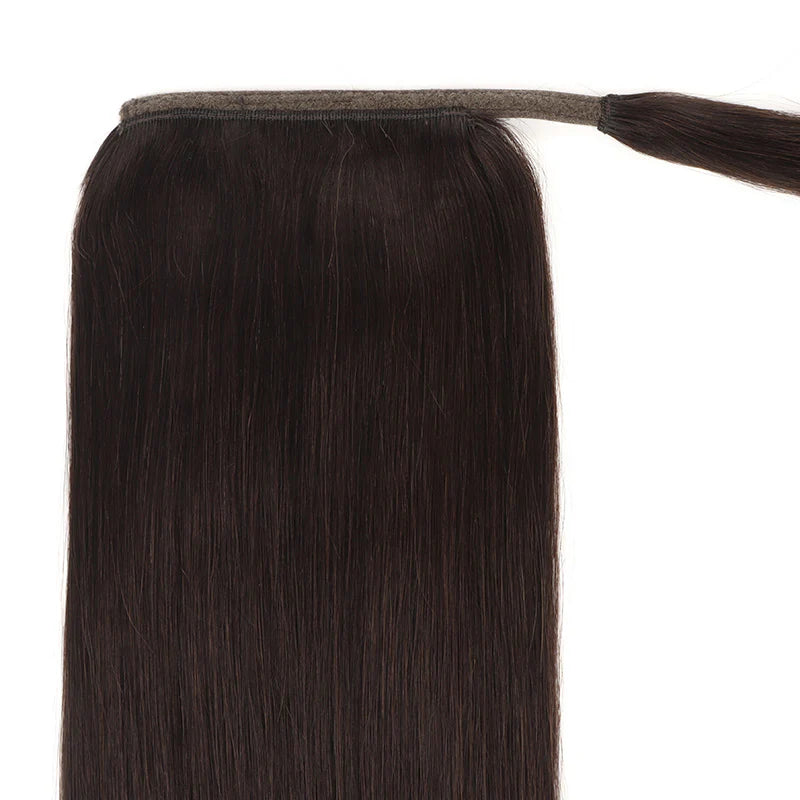 Dark Brown (2) - Human Hair Ponytail Extensions