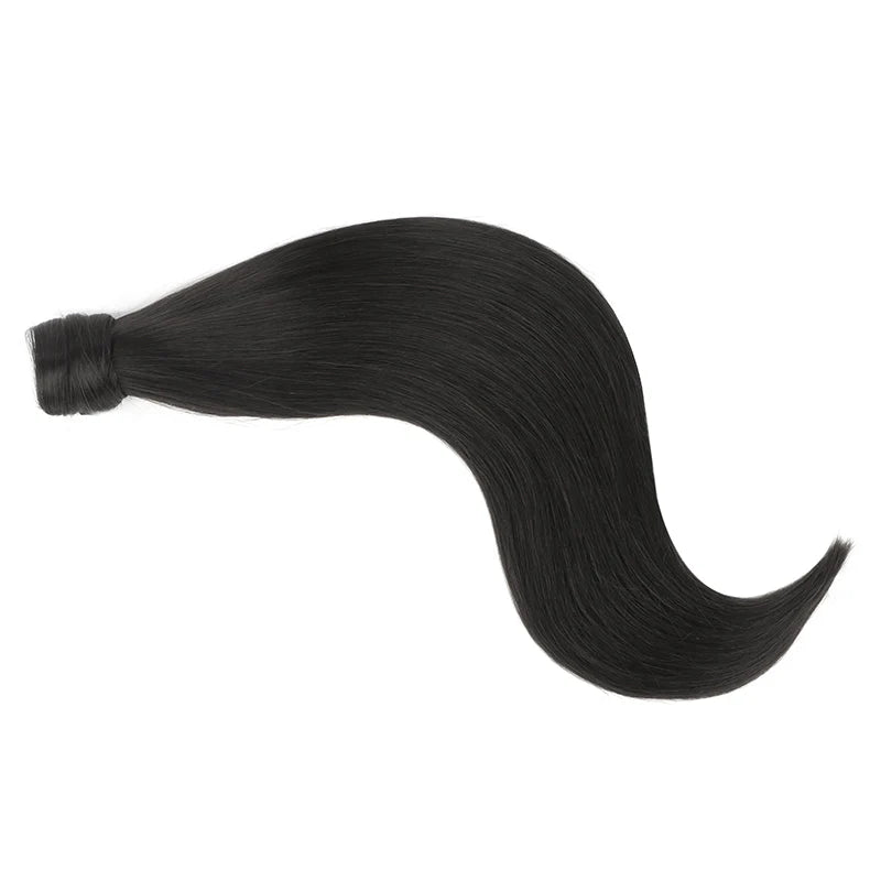 Jet Black (1) - Human Hair Ponytail Extensions