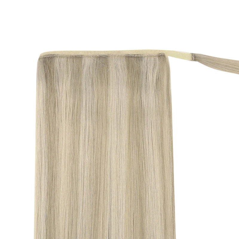 Ash Blonde Highlights (17A/60) - Human Hair Ponytail Extensions