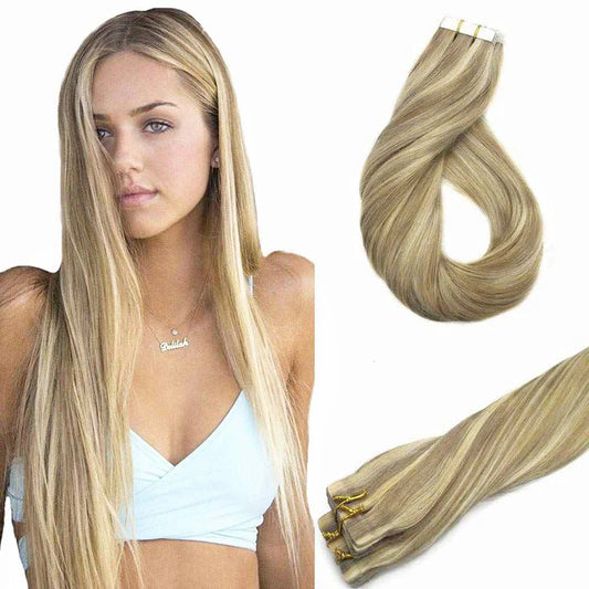 Light Blonde Highlights (16/22) - Tape in Hair Extensions