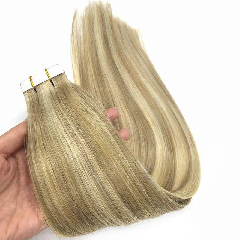 Light Blonde Highlights (16/22) - Tape in Hair Extensions