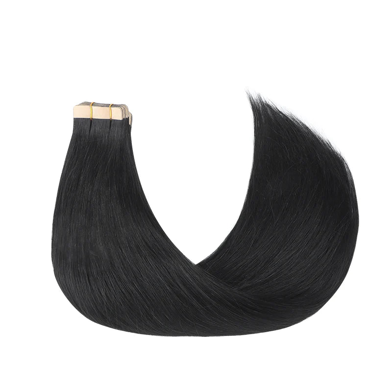 Jet Black (1) - Tape in Hair Extensions